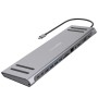 Amazon Basics Dock Station, 13-in-1 USB C HUB Docking Station, USB C Network Hub with HDMI VGA PD(3.0),  Windows Laptop