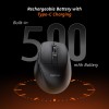 Amazon Basics Pro Series 2.4G + Bluetooth + USB Triple Mode Wireless Ergonomic Mouse Black