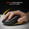 Amazon Basics Pro Series 2.4G + Bluetooth + USB Triple Mode Wireless Ergonomic Mouse Black