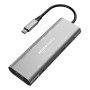 Amazon Basics USB-C Hub Dock 9-in-1 Aluminium Type-C Adapter with 4K HDMI, Ethernet 1000mbps Port