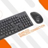 Amazon Basics Wireless Keyboard and Mouse Combo | 1000 DPI Mouse | 104 Rounded Silent Keys