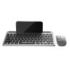 Amazon Basics Wireless Keyboard and Mouse Set with Bluetooth multiconnect, 2.4GHz Receiver,1600 DPI, Smartphone/Tablet Holder