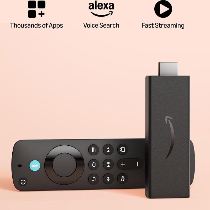 Amazon Fire TV Stick HD, Alexa Voice Remote with TV power & volume controls, full HD streaming device