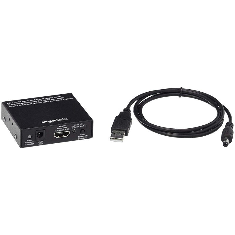 AmazonBasics 4K HDMI to HDMI and Audio (RCA Stereo or Spdif) Extractor Converter .