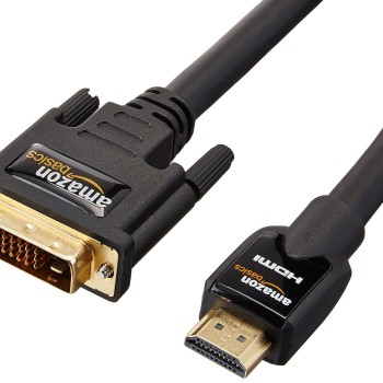 AmazonBasics HDMI to DVI Adapter Cable - 25 Feet (7.6 Meters)