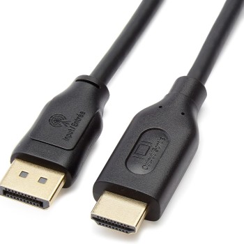 AmazonBasics Uni-Directional DisplayPort to HDMI Video Display Cable, 4K@30Hz - 3 Feet, Black