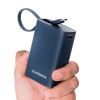 Ambrane 20000mAh Small Pocket Size Powerbank, Hanging InBuilt Type C Cable, 22.5W Fast Charging,  Black-Blue)