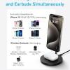 Anker Wireless Charging Stand for Cellular Phone,PowerWave 2-in-1 Magnetic Stand Lite with 5 ft US | Magnetic Dual-Device Dock