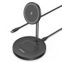 Anker Wireless Charging Stand for Cellular Phone,PowerWave 2-in-1 Magnetic Stand Lite with 5 ft US | Magnetic Dual-Device Dock