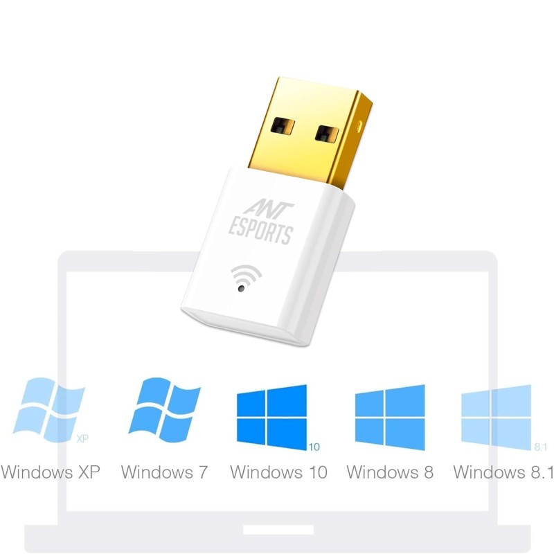Ant Esports AE300D 300mbps Wi-Fi + DVR USB 2.0 Mini Dongle for Desktop Laptop PC I 2.4Ghz I WiFi 4 802.11N