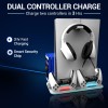 Ant Esports Dock5 RGB with Cooling Fan and Dual Controller Charger Station, PS5 Console Disc & Digital Edition, PS5 Cooling Station Accessories (White)
