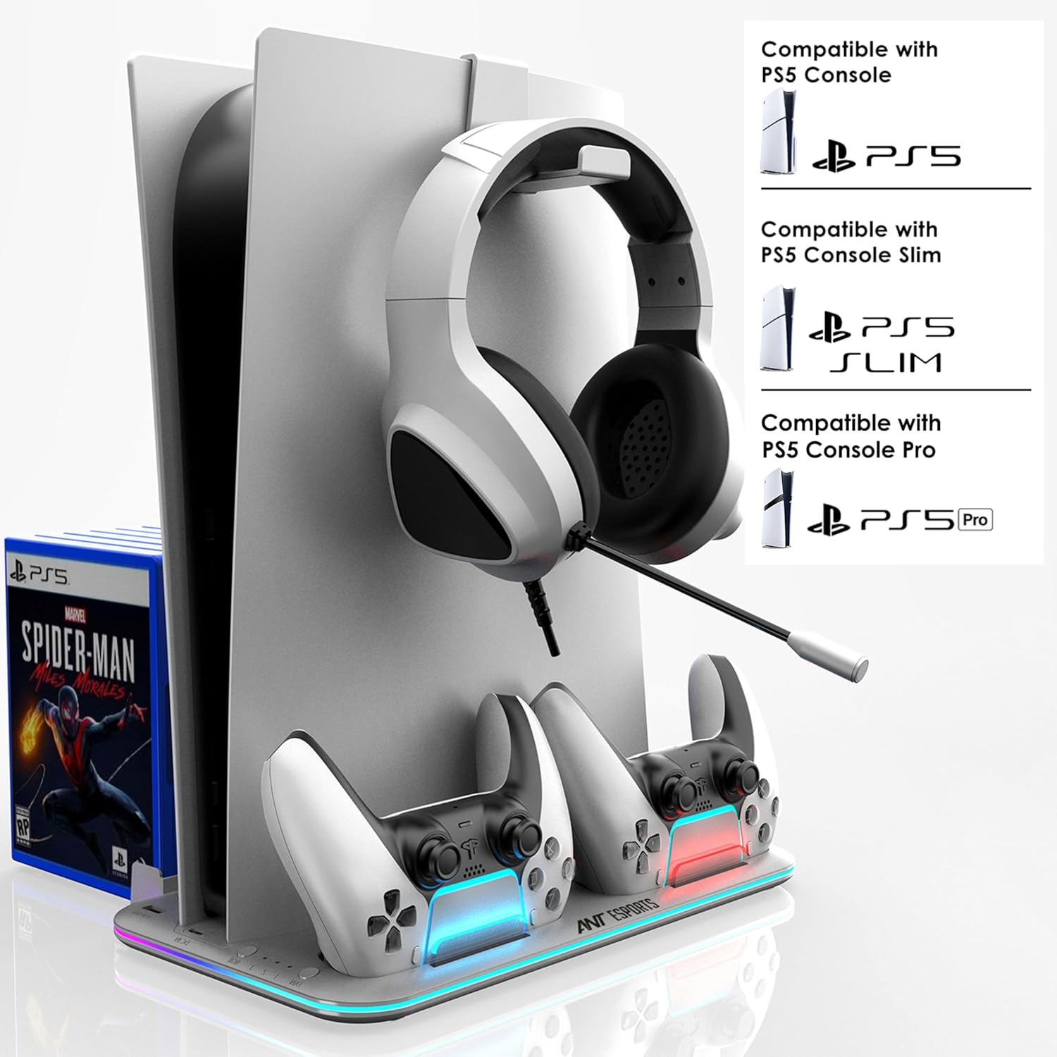 Ant Esports Dock5 RGB with Cooling Fan and Dual Controller ...