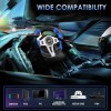 Ant Esports GW185 Racing Wheel 270 Degree Universal USB Powered Car Sim Game Steering Wheel with Gear Shifter and Pedals for PC,Xbox One, PS3, PS4, Switch, Android TV_ Black Blue