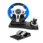 Ant Esports GW185 Racing Wheel 270 Degree Universal USB Powered Car Sim Game Steering Wheel with Gear Shifter and Pedals for PC,Xbox One, PS3, PS4, Switch, Android TV_ Black Blue