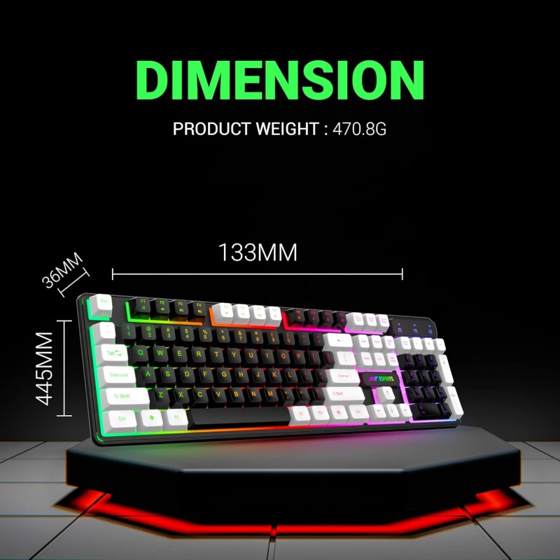 Ant Esports KM1400 Pro Backlit Membrane Gaming Keyboard