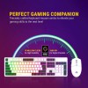 Ant Esports KM1610 LED Gaming Keyboard and Mouse Combo, 104 Keys Rainbow Backlit Keyboard and 7 Colour RGB Mouse White