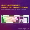 Ant Esports KM1610 LED Gaming Keyboard and Mouse Combo, 104 Keys Rainbow Backlit Keyboard and 7 Colour RGB Mouse White