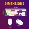 Ant Esports KM1610 LED Gaming Keyboard and Mouse Combo, 104 Keys Rainbow Backlit Keyboard and 7 Colour RGB Mouse White