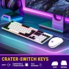 Ant Esports KM1610 LED Gaming Keyboard and Mouse Combo, 104 Keys Rainbow Backlit Keyboard and 7 Colour RGB Mouse White