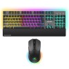 Ant Esports KM500 Pro Wireless Gaming Keyboard and Mouse Combo, LED Backlit Rechargeable 2000mAh Battery, Mechanical (Black)