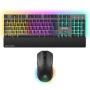 Ant Esports KM500 Pro Wireless Gaming Keyboard and Mouse Combo, LED Backlit Rechargeable 2000mAh Battery, Mechanical (Black)