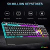 Ant Esports KM540 Gaming Keyboard and Mouse Combo,Rainbow Backlit LED Wired Keyboard with Wrist Rest,Programmable Laptop,Mac – Black