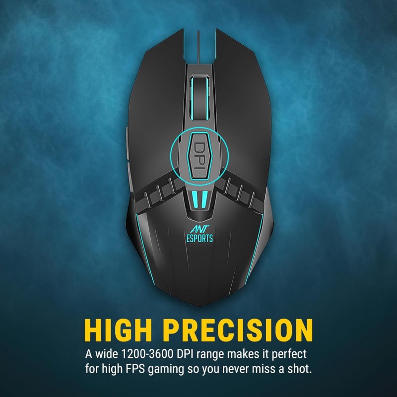 Ant Esports MG401, 4 in 1 Mobile Game Combo Pack with RGB Backlit 35 Keys Mini Gaming Keyboard and Mouse, Phone Holder, Adapter with Mobile Game Converter for PubG, COD & Many FPS Games Andriod/iOS