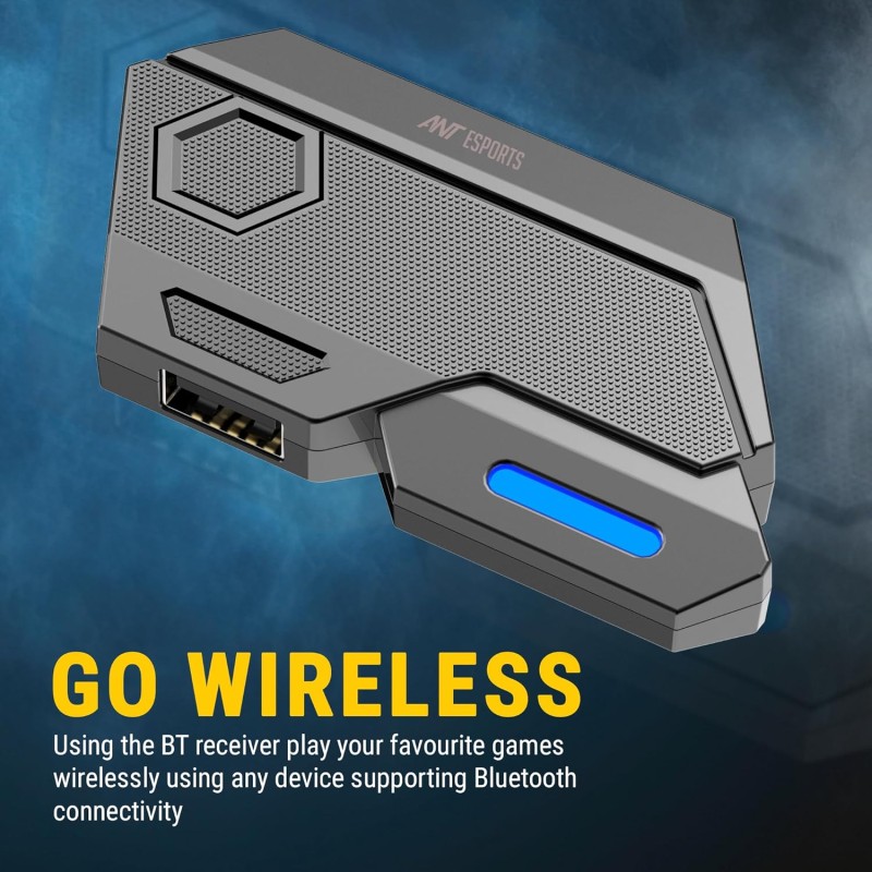 Ant Esports MG401, 4 in 1 Mobile Game Combo Pack with RGB Backlit 35 Keys Mini Gaming Keyboard and Mouse, Phone Holder, Adapter with Mobile Game Converter for PubG, COD & Many FPS Games Andriod/iOS