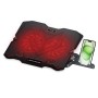 Ant Esports NC150 Ultra Slim and Sturdy Portable Laptop Cooling Pad with 2 * 1 125mm Red LED Fan