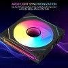 Ant Esports Superflow 120mm 3 IN 1 ARGB Three Dual-Sided ARGB ring light PWM Case Fan Kit - Black, 45.3 CFM Airflow, 1500 RPM