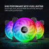 Ant Esports Superflow 120mm 3 IN 1 ARGB Three Dual-Sided ARGB ring light PWM Case Fan Kit - Black, 45.3 CFM Airflow, 1500 RPM