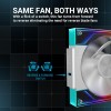 Ant Esports Superflow 120mm 3 IN 1 ARGB Three Dual-Sided ARGB ring light PWM Case Fan Kit - Black, 45.3 CFM Airflow, 1500 RPM