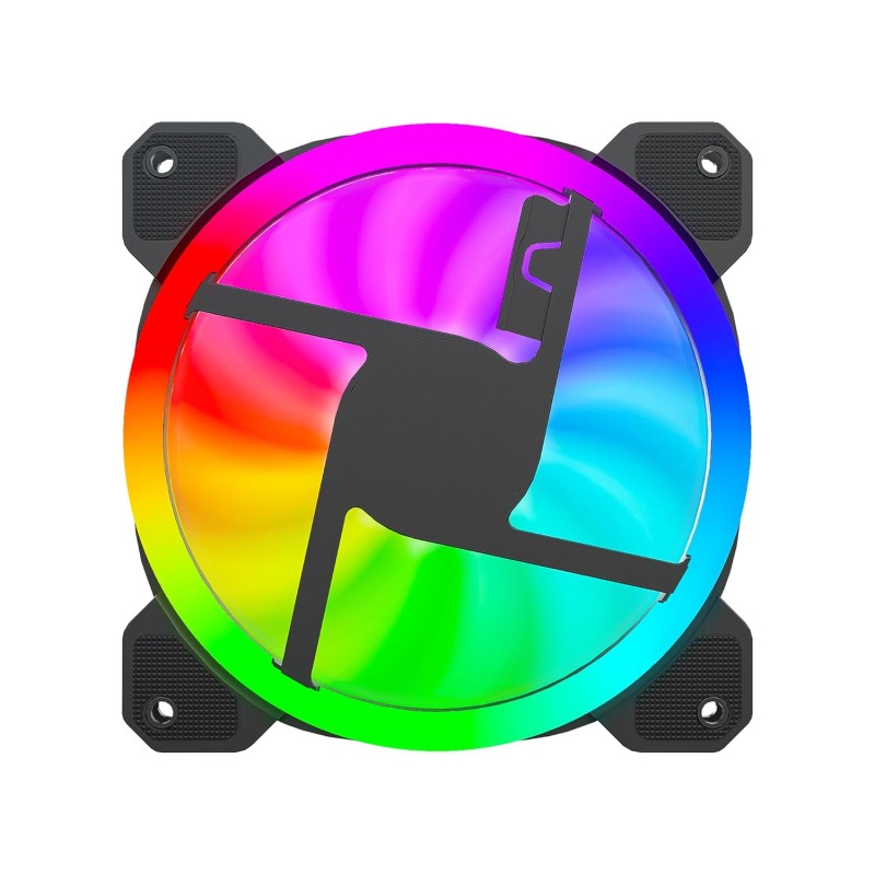 Ant Esports Superflow 120mm 3 IN 1 ARGB Three Dual-Sided ARGB ring light PWM Case Fan Kit - Black, 45.3 CFM Airflow, 1500 RPM