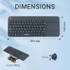 Ant Esports WK100 2in1 Wireless/Bluetooth Keyboard with Built In Touchpad-Wireless TV Keyboard Black