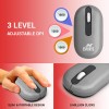 Ant Esports WKM22 Wireless Keyboard and Mouse with Phone Holder USB A & Type C Receiver, Keyboard and Mouse for Windows, Mac, MacBook/Air/Pro Computer – Grey