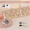 Ant Esports WKM44 Keyboard and Mouse Combo, Colourful Wireless Keyboard with Round Keycaps,2.4GHz Dropout-Free Connection Candy Brown