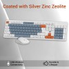 Ant Master 30 Pro Wireless Combo Keyboard & Mouse Set |104-Key Membrane Keyboard |Adjustable DPI Upto 1600 Mouse White Grey