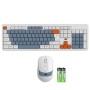 Ant Master 30 Pro Wireless Combo Keyboard & Mouse Set |104-Key Membrane Keyboard |Adjustable DPI Upto 1600 Mouse White Grey