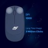 Ant Value FKBRI05 Wireless Keyboard Mouse Combo - 2.4Ghz Aesthetic Quiet Keyboard and Mouse Wireless (Blue)