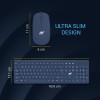 Ant Value FKBRI05 Wireless Keyboard Mouse Combo - 2.4Ghz Aesthetic Quiet Keyboard and Mouse Wireless (Blue)