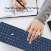 Ant Value FKBRI05 Wireless Keyboard Mouse Combo - 2.4Ghz Aesthetic Quiet Keyboard and Mouse Wireless (Blue)
