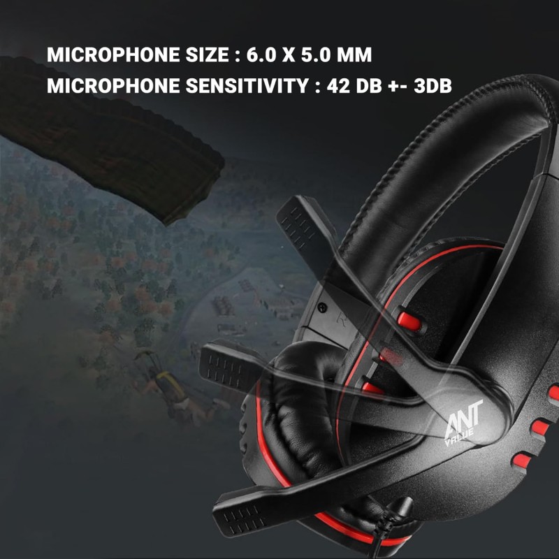 Ant Value H110 Computer 3.5Mm Wired Crystal Sound On Ear Headphone with Microphone Noise Cancelling