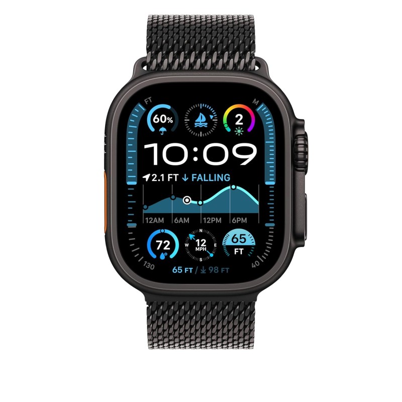 Apple Watch Band - Milanese Loop - 49mm - Black - Small