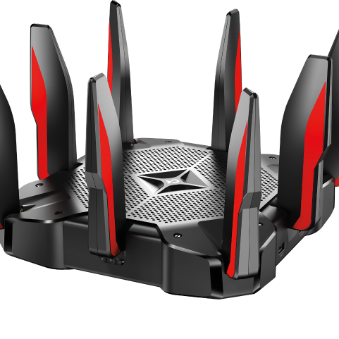 TP-Link Archer C5400X Gaming Router 2.4 GHz, 5 GHz 5400 Mbps Wifi Speed Tri Band External Antenna Ethernet (Cable Broadband)  (Black, Red)