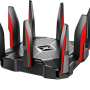 TP-Link Archer C5400X Gaming Router 2.4 GHz, 5 GHz 5400 Mbps Wifi Speed Tri Band External Antenna Ethernet (Cable Broadband)  (Black, Red)