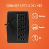 Artis PS-600VA 600VA Line Interactive UPS for Personal Computers, Desktop PCs, Laptops, Routers, Networking Devices and Gaming Consoles