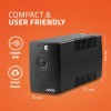 Artis PS-600VA 600VA Line Interactive UPS for Personal Computers, Desktop PCs, Laptops, Routers, Networking Devices and Gaming Consoles