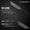 Audio-Technica Wireless Headphones with 200 Hours Standby Time, In Ear Bluetooth Neckband with Mic & Button Controls