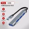 BESTOR® 4-in-1 USB Hub, Portable USB Splitter with 4 Ports, Mini Docking Station with 5Gbps Fast Data Transfe.