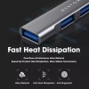 BESTOR® 4-in-1 USB Hub, Portable USB Splitter with 4 Ports, Mini Docking Station with 5Gbps Fast Data Transfe.